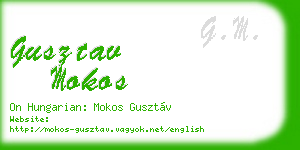 gusztav mokos business card